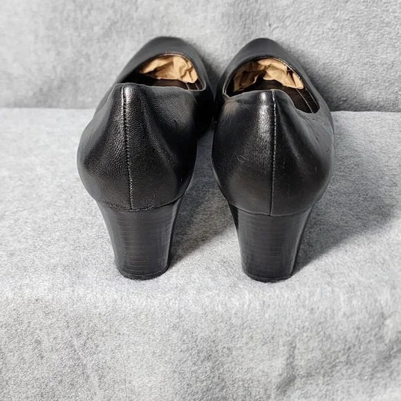 Calvin Klein Shoes Womens Size 9M Black Leather Aimee Pumps Classic Heels Career - Picture 3 of 10